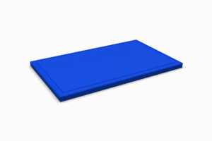 Polyhygien Schneidbrett blau mit Saftrinne