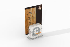 574930 Bierdeckelhalter eckig mit Karteneinschubfach